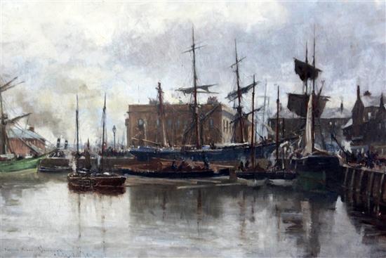 Charles James Lauder (1841-1920) Custom House Greenock, Glasgow, 16 x 24in.